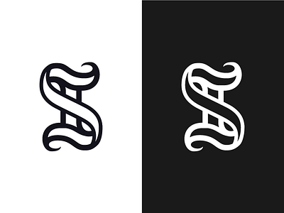 S + I Monogram i letter logo monogram s type typography