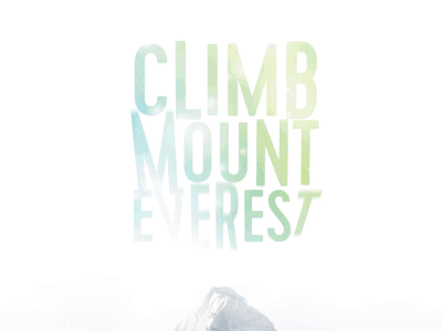 Movember Challenge health gym mountain everest text type gif animation
