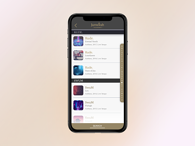 Discover Music - Artist Selection app media music phone track ui ux