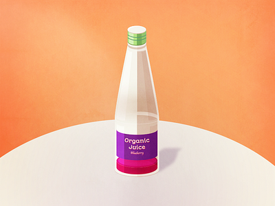 EliteNaturel Organic Juice bottle illustration juice