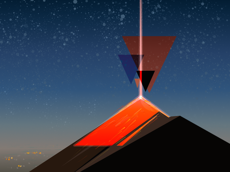 Fuego Volcano volcano illustration affinity designer