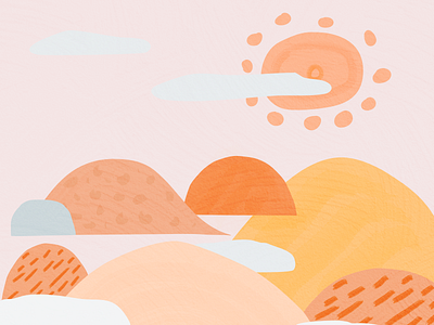 Pinky mountains affinitydesigner illustration mountains