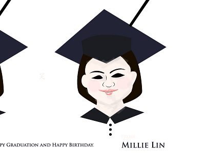 To Jane character gift graduation illustration