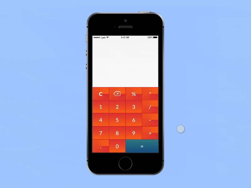 UI exercise #4 - Calculator animation design flinto mobile app prototype ui user interface ux