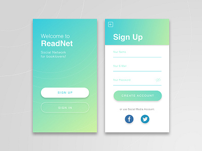 Daily UI #1 - Mobile Sign Up daily dailyui design form ios login mobile mobile app signup typography ui