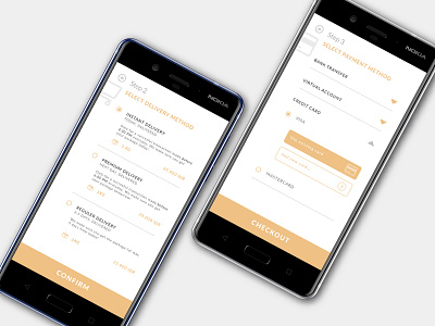 Daily UI #2 - Checkout android cart checkout daily dailyui design form minimalist mobile mobile app simple clean interface typography ui