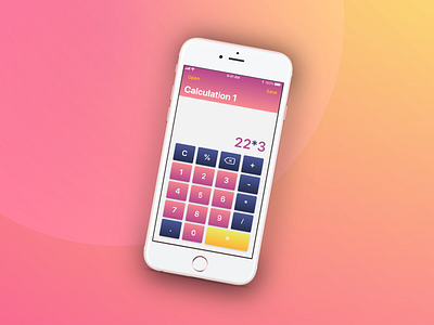 Daily UI #4 - Calculator calculator daily dailyui design inspiration interface ios iphone mobile mobile app pink purple typography ui ux