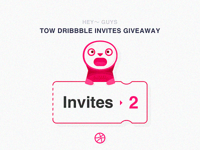 2 Invites design dribbble illustration invitation invite invites