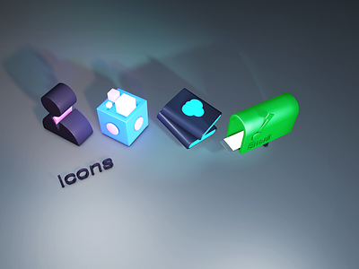 Icons 3d design icon illustration