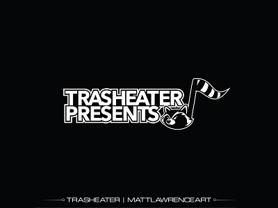 Trasheater Presents Logo branding des moines illustrator iowa logo logo design music promotion raccoon vector