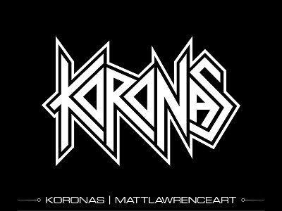 Koronas Thrash Metal Logo branding heavy metal logo logo design logotype metal speed metal thrash thrash metal