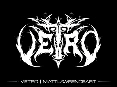 Vetro Black Metal Band Logo