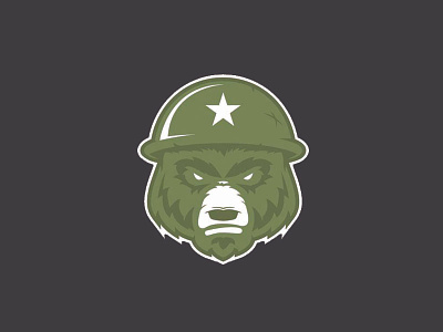 Military Bear Logo armed forces army bear bears helmet logo logos marines military