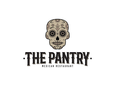 The Pantry Mexican Restaurant design graphic design logo logos mexican mexican restaurant restaurant skull sugar skull vector western