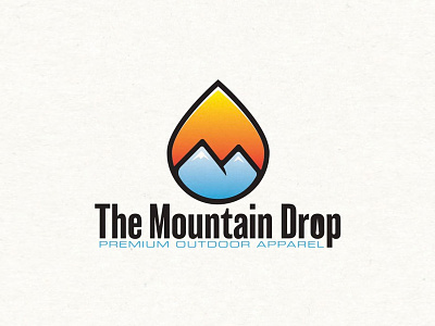 The Mountain Drop Premium Outdoor Apparel apparel branding clothing drop logo mountains outdoor vector water