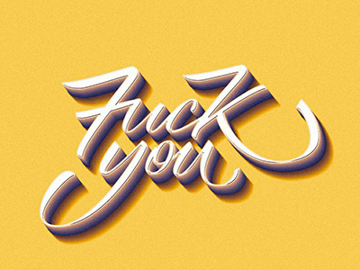 Fcuk You digital handmade lettering typelove typographic