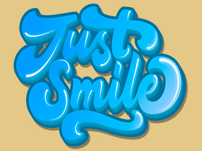Just Smile handmadefont ilustrator lettering photoshop type typelove