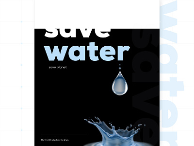 Save Water & Save Planet creativity design illustration poster design print thought