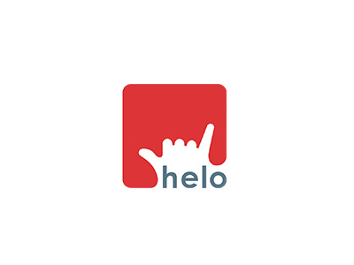 Helo helo logo marketing red