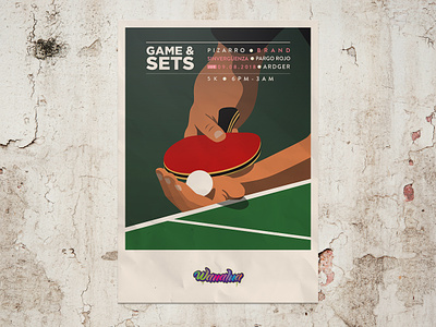 Game and Sets - Posters acid house arts colombia concert design electronicmusic illustration lineup party party flyer ping pong poster vector