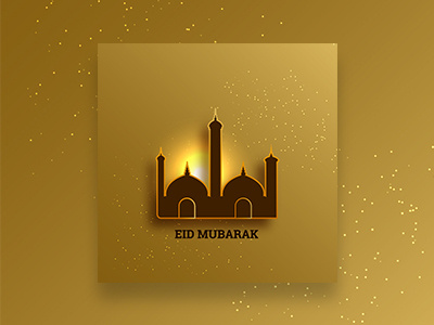 Shot3 beautiful mosque card eid mubarak illustration poster vector wishes