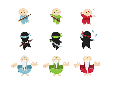 Ninja character design illustration ninja