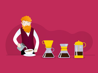 Barista barista coffee coffee bar illustration vector