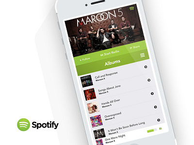 Spotify App Redesign Concept mobile music spotify ui