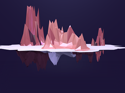 First Try at 3D: Low Poly Island 3d island landscape low poly
