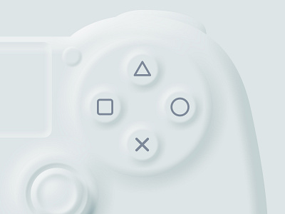 Neumorphism PlayStation controller clean design game controller graphic design neumorphism product design