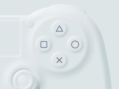 Neumorphism PlayStation controller