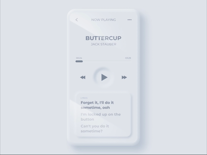 Neumorphism Music Player