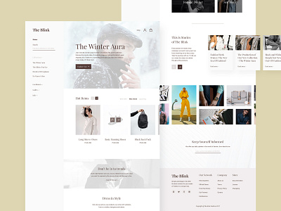 The Blink - Fashion Website branding clean clothing design ecommerce elegant fashion figma typography ui ui ux ui design ux web web design webdesign