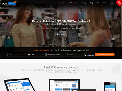 Webpages Design for Retailbeanlite-Retail POS software on cloud