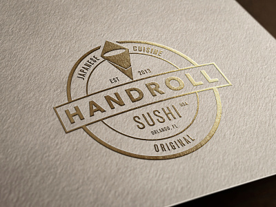 Handroll Logo Op1 branding design illustration logo typography