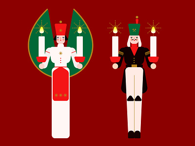 Christmas Deco: Engel und Bergmann(Angel and Mine worker) christmas decoration illustration newyear resolution sketch