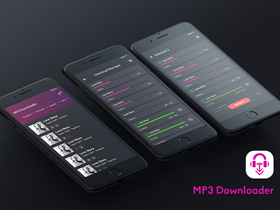 UI Design - MP3 Downloader app clean clean app design logo ue ui