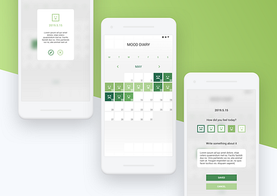 Mood Diary app app design clean clean app design diary feeling mood question ue ui