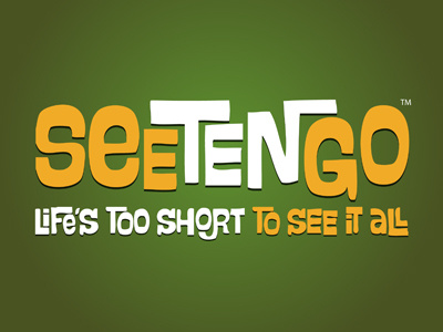 Seetengo app branding green iphone iphone app logo marketing orange seetengo typography white