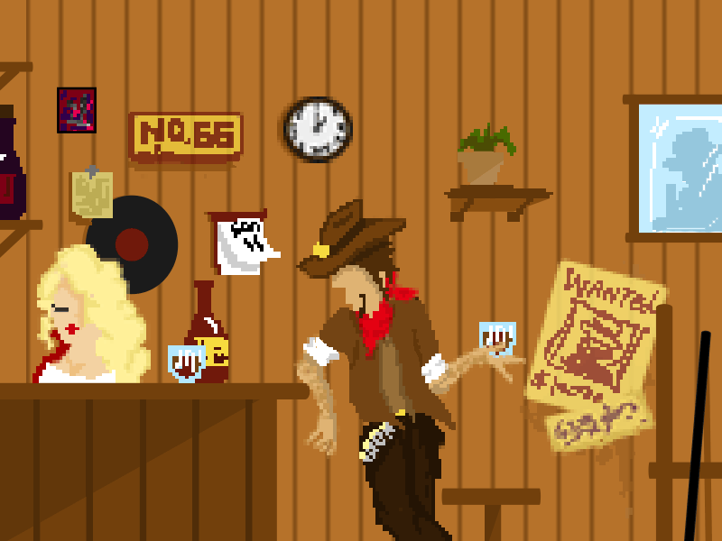 West Cowboy illustration pixel