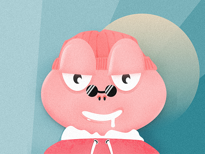 Pink Frog illustration illustrations ui