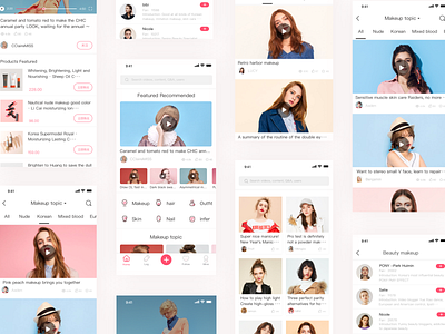 Beauty Video App app design ui