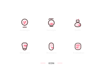 Beauty app classification icon about the beauty app icon design icon ui