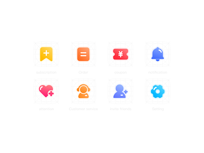 Icon design about my page of medical app