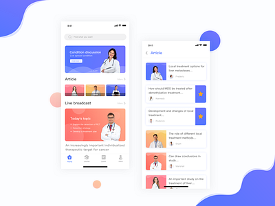 a medical app page app design medical ui