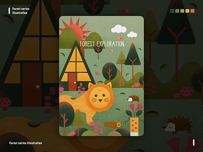 Forest series illustration app design illustration