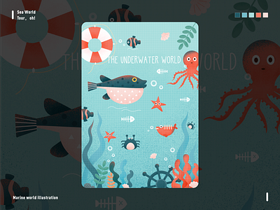 Sea World Tour design illustration ui web