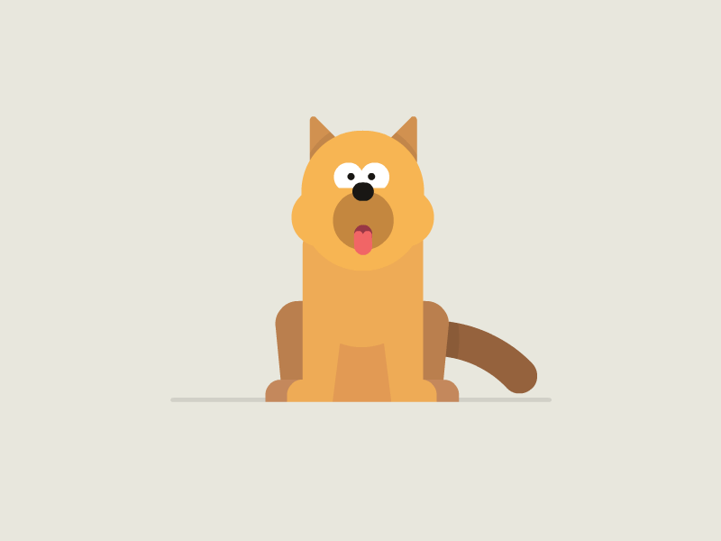 Dog cute design dog flat framesequence illustration loop minimalist motion design