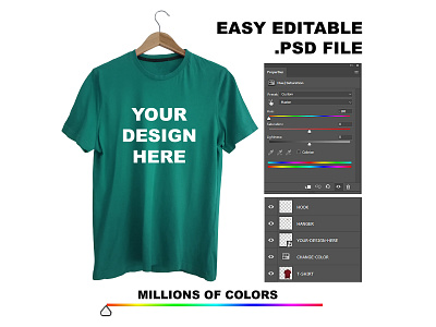 Full Editable Custom Tshirt Mockup Millions Of Color Single Psd