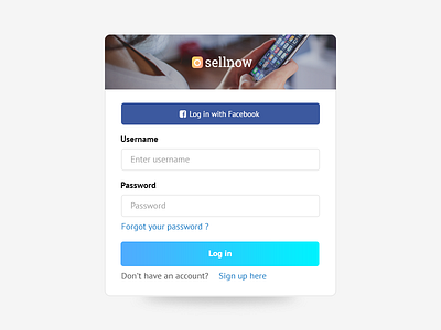 Log in area login sell sign in ui ux